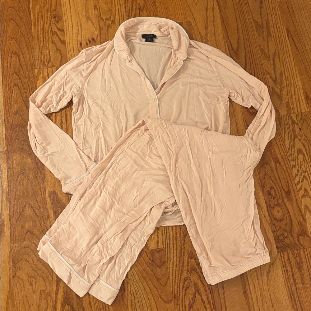 J. Crew Eco Dreamiest Pajama Set Long Sleeve Top‎ and Pants Women’s Size Small